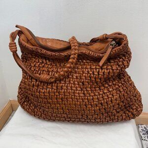 Nordstrom Soft Woven Leather High Quality Purse with Zipper